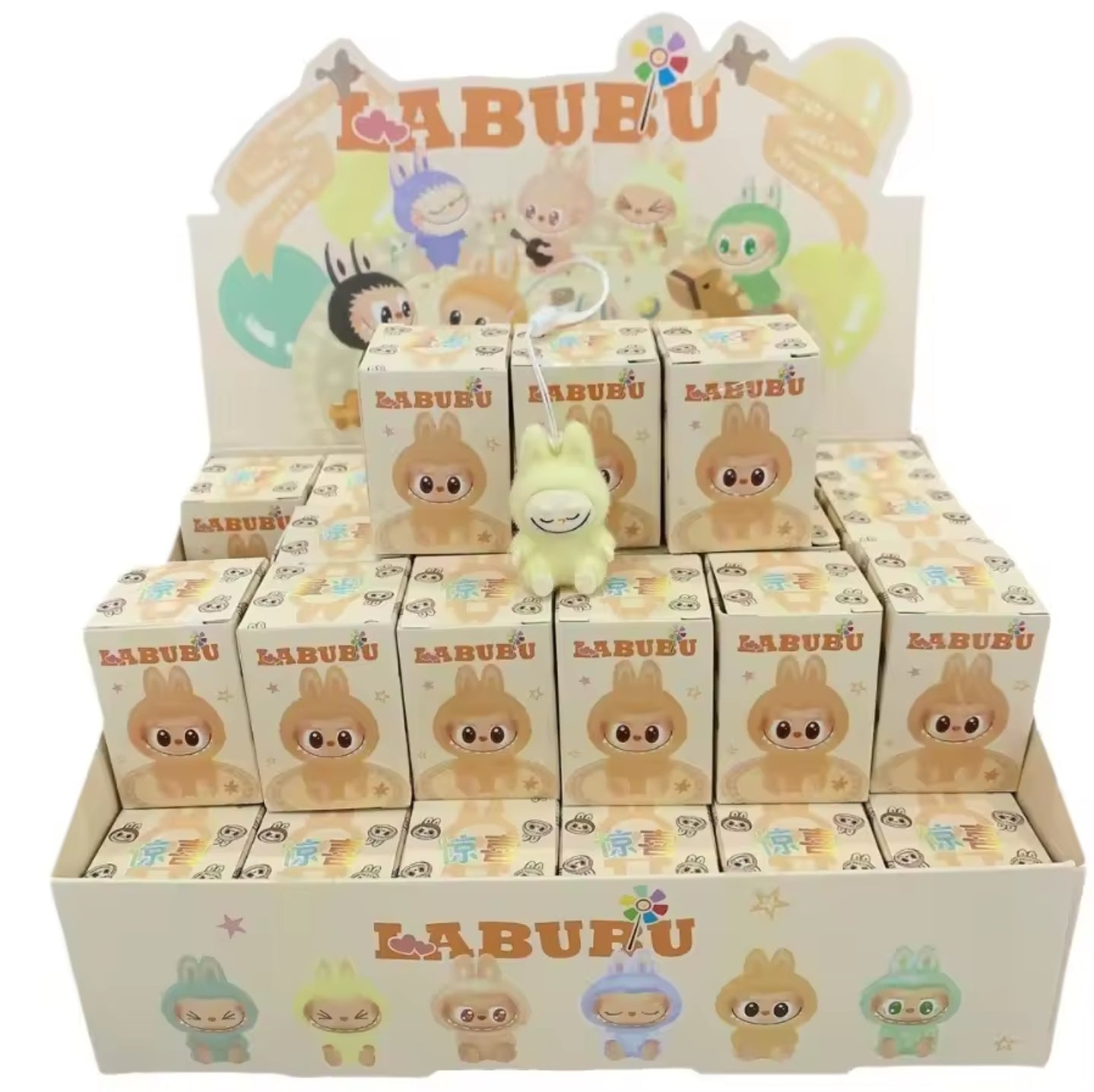 Labubu Mini Figuren Display 48Stk. Blindbox versch. Serien