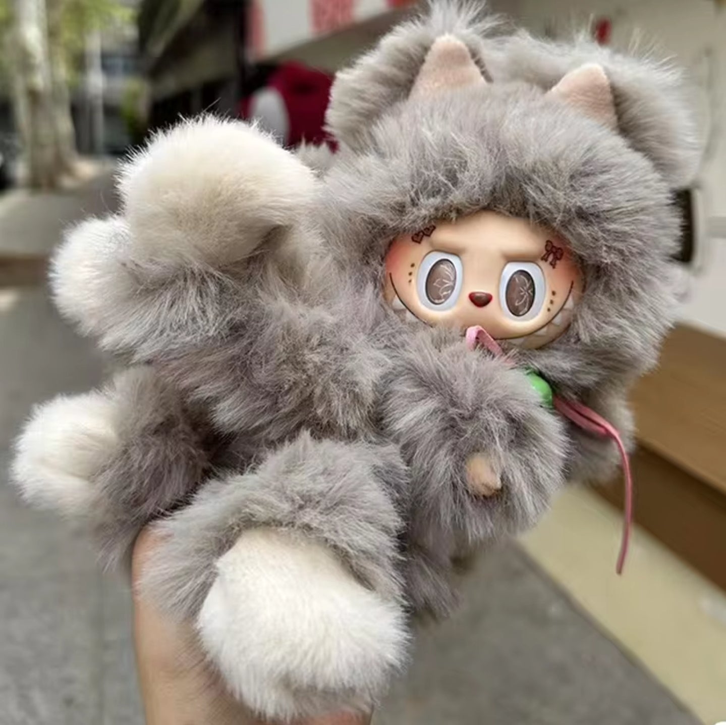 Custom Handmade Labubu 17cm Fox Sammlerstück DIY