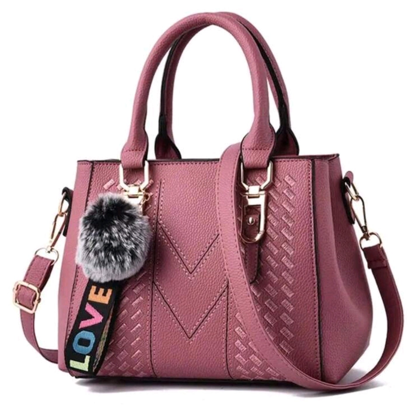 Bestickte Lederhandtasche versch. Farben Damen Umhängetasche