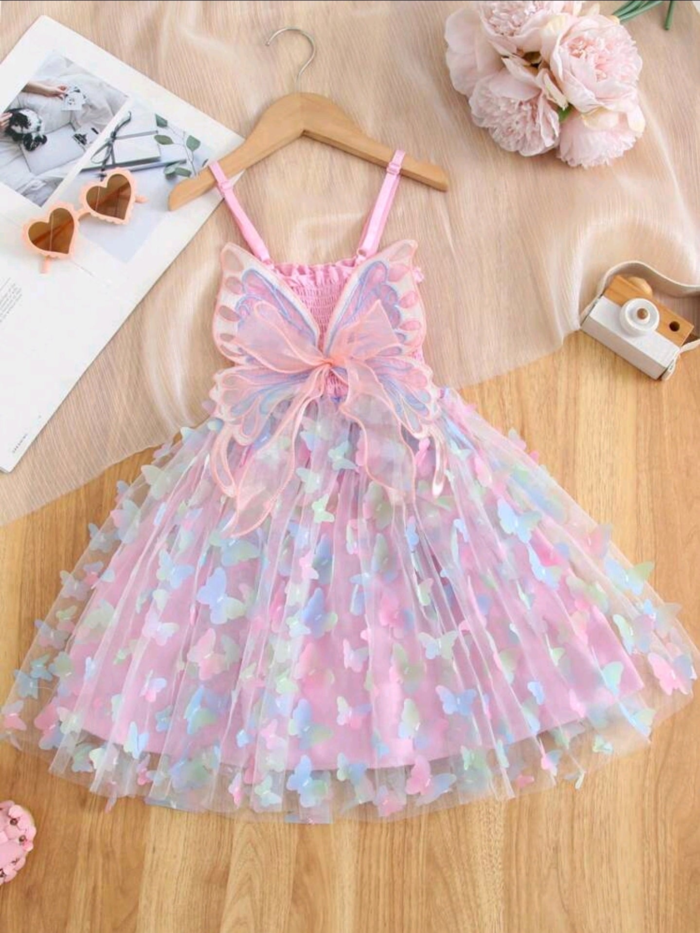 Versch. Farben Baby Kleinkinderkleid Schmetterlinge