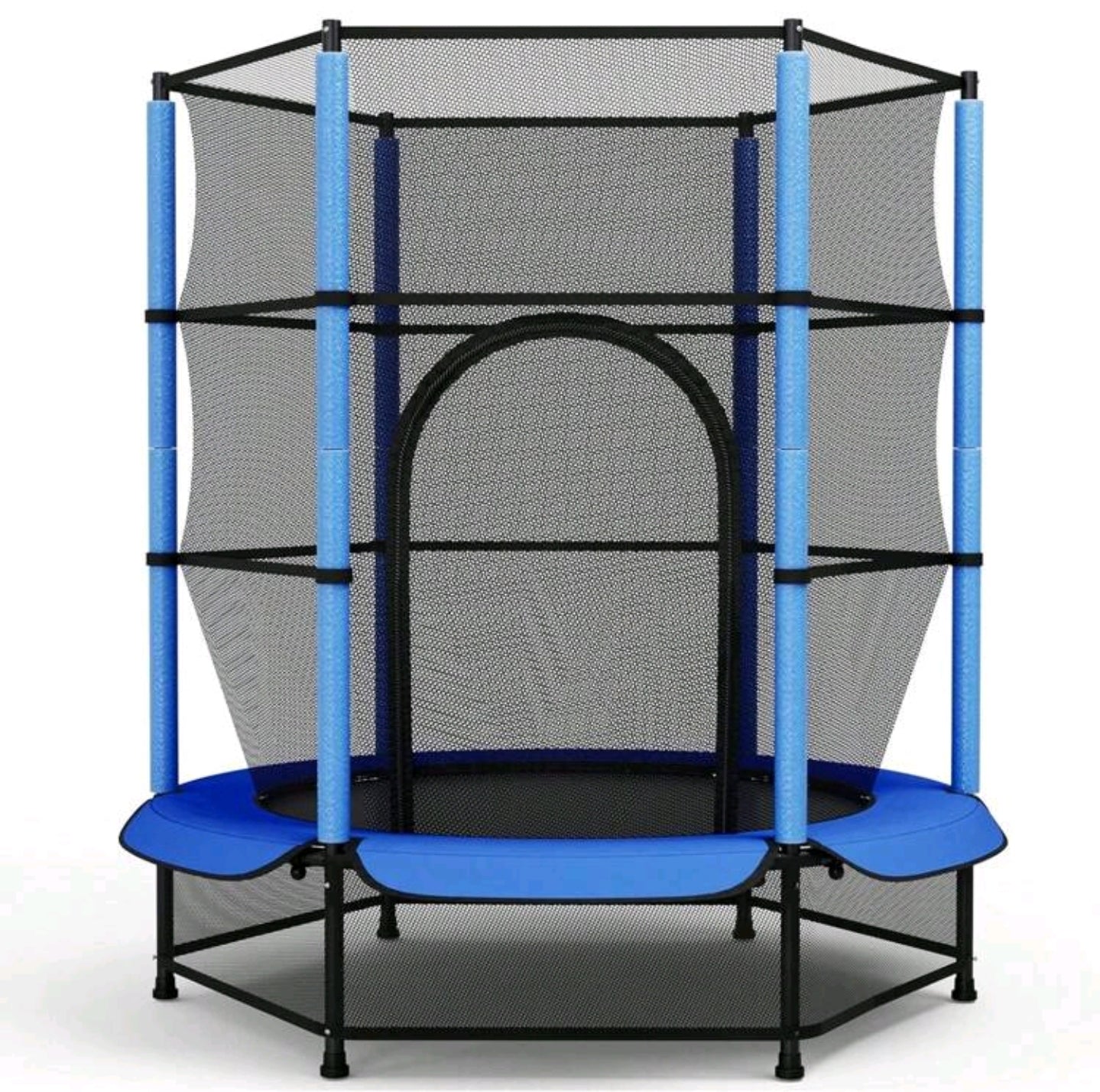 Outdoor Trampolin 140cm Durchmesser Blau oder Schwarz komplettset bis 50kg Belastbarkeit