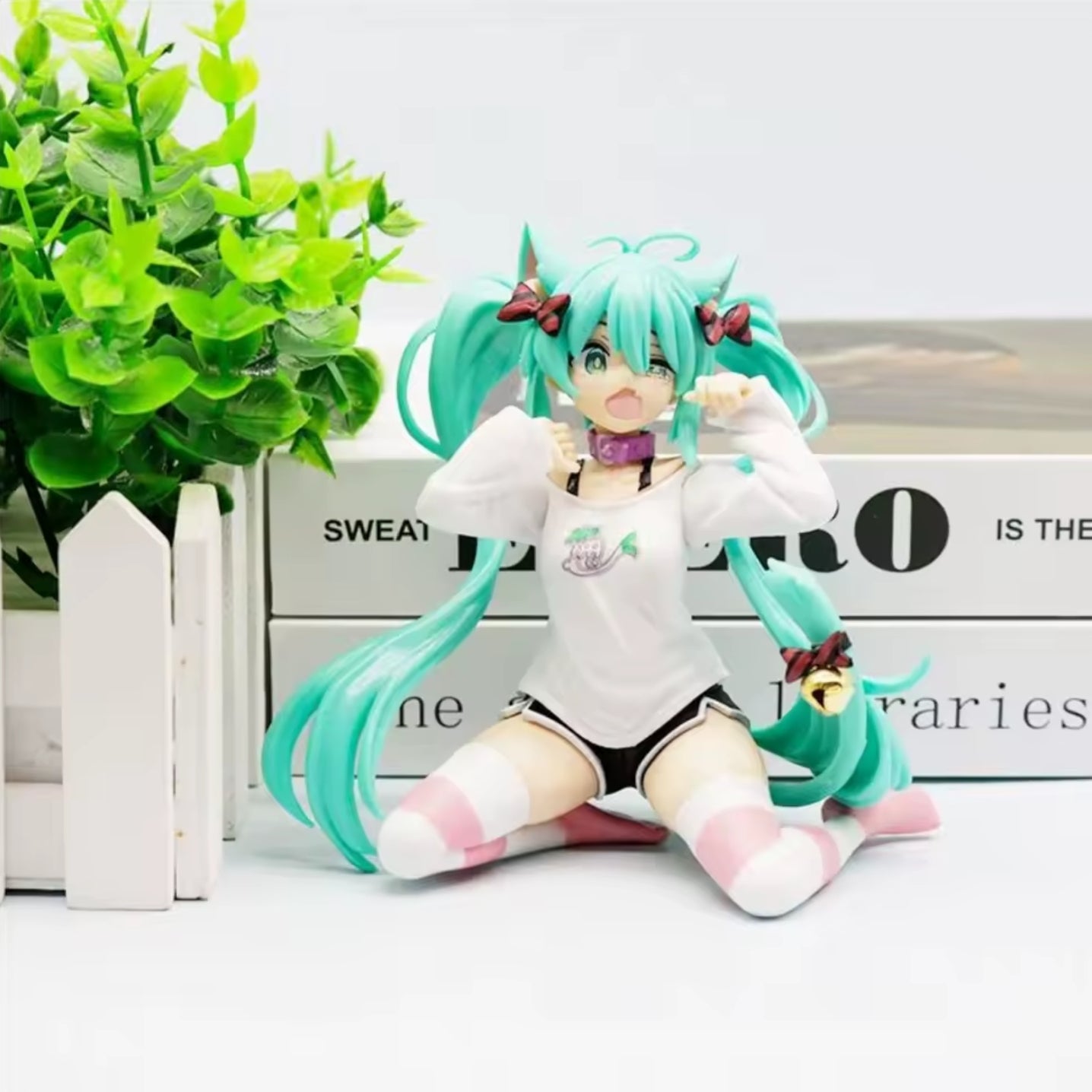 Hatsune Miku Sammelfigur PVC Katzenohren 11cm Anime Modell