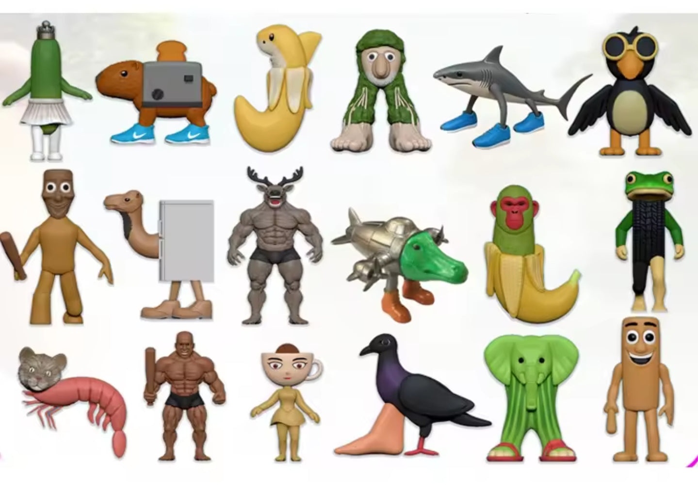 Italian Brainrot Meme Toy Figures for Children 18-Pack