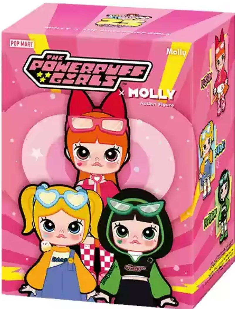 Original Pop Mart x Molly Powerpuffgirls Sammelfiguren Blindbox Powerpin Polizistin Rarität