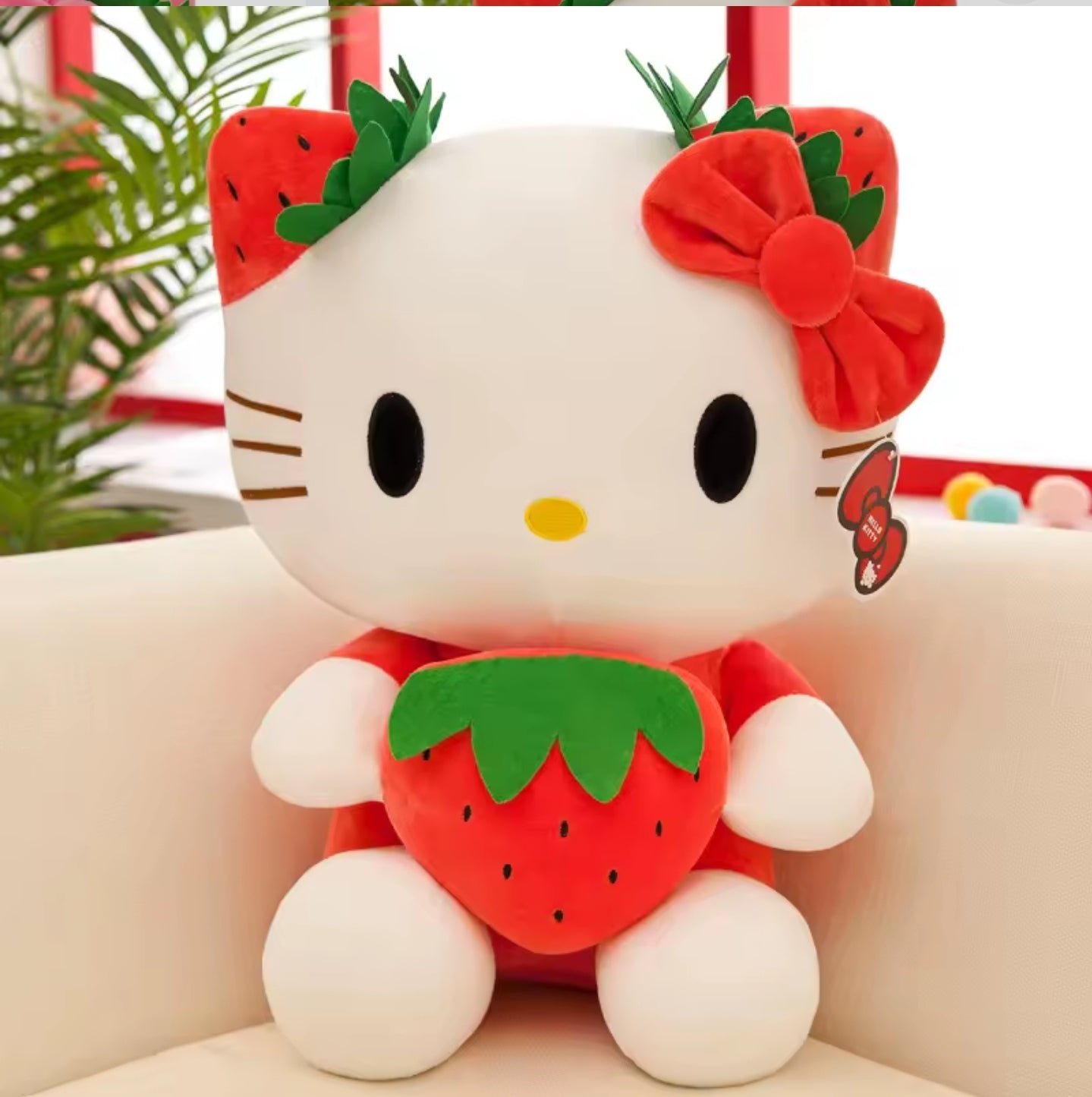 35cm Hello Kitty Plüsch Kuscheltier Erdbeere 2Farben
