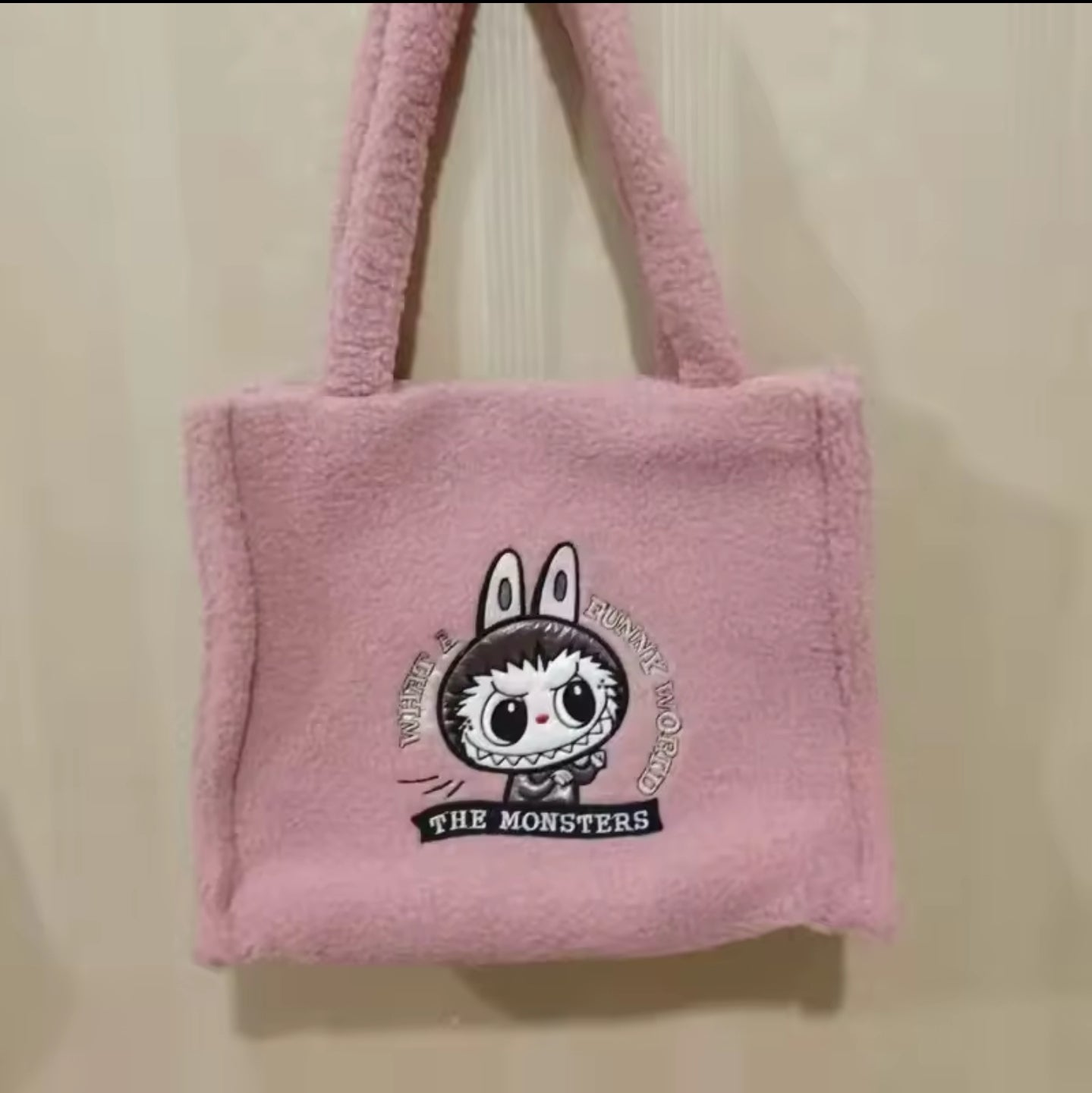 Mehrere Farben 33x28cm Plüsch Handtasche Labubu The Monsters Stickerei