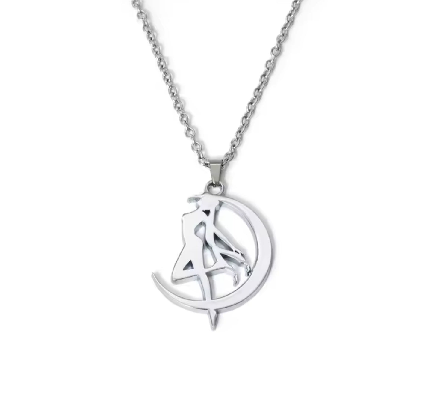 Jewelry Necklace Sailor Moon made of stainless steel Anime Kawaii women and girls silver