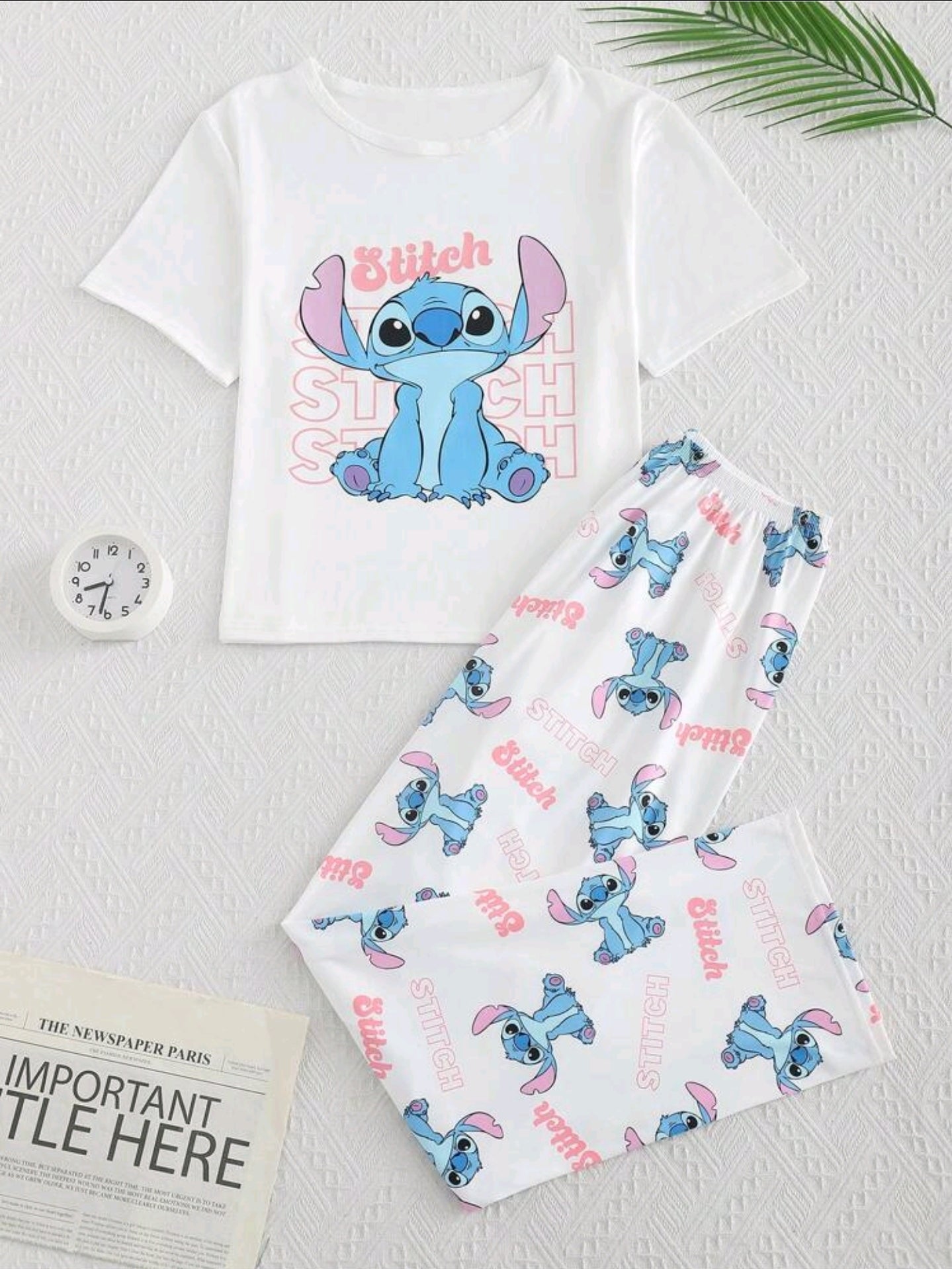Damen Disney Stitch Schlafanzug