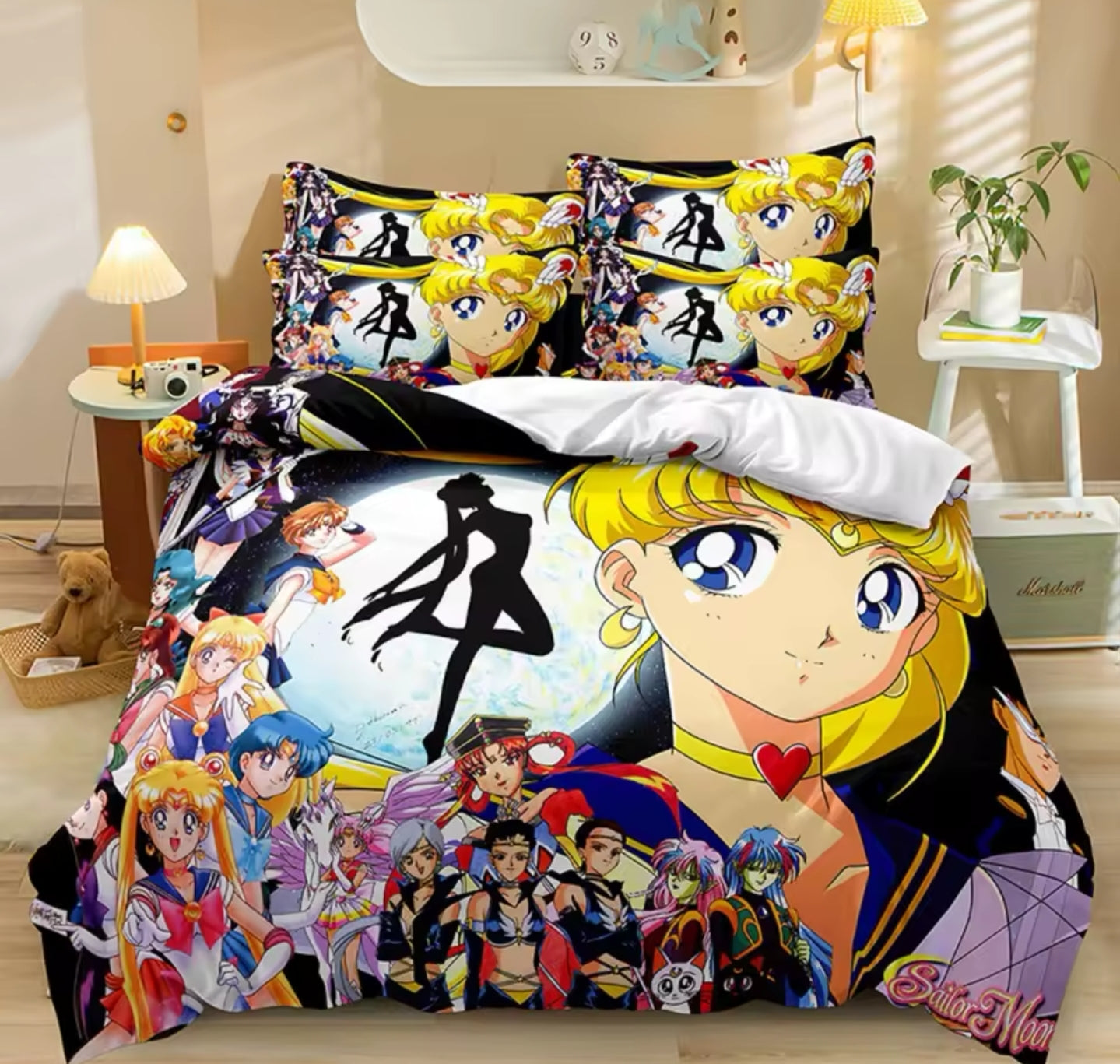 2-piece bedding set 135x200cm Sailor Moon Anime Kawaii style