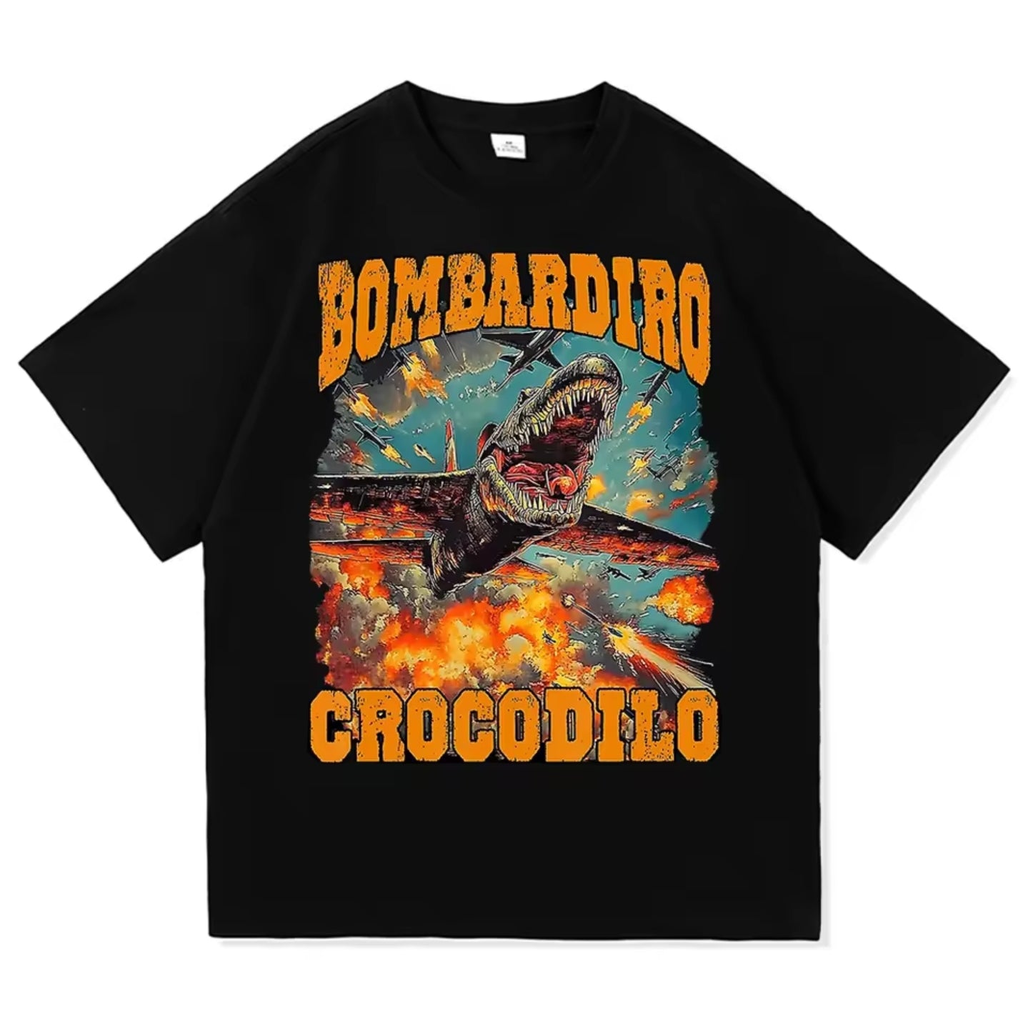 Italian Brainrot Meme Tshirt Damen Herren Bombardiro Crocodilo