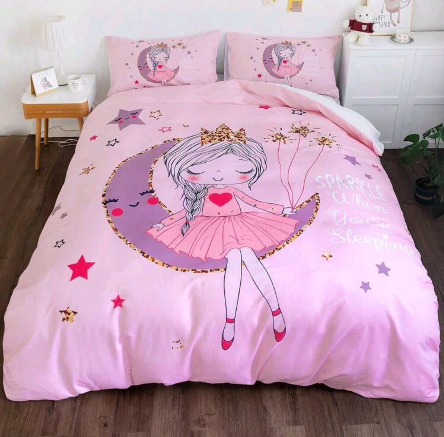 Bettwäsche Set 135x200cm Mädchen Fee