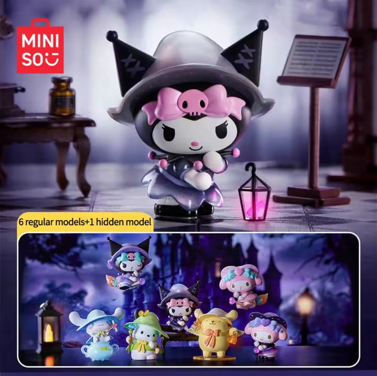 Miniso Sanrio Charaktere Blindbox Kawaii Modell