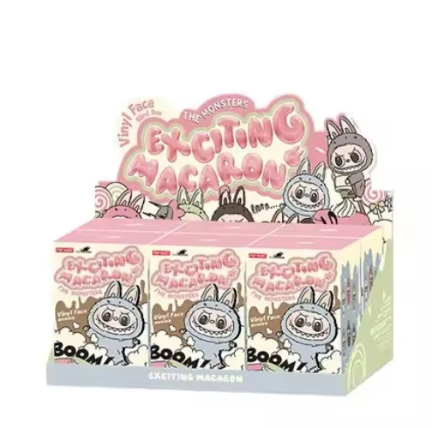 Original Pop Mart Labubu Exciting Macaron blind box 6 display blind box